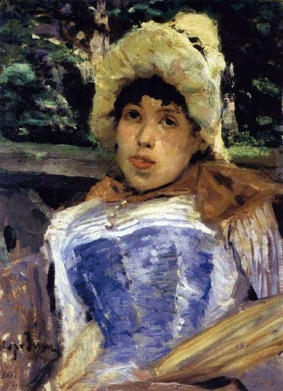 Description of the painting by Konstantin Korovin Portrait of a chorus girl