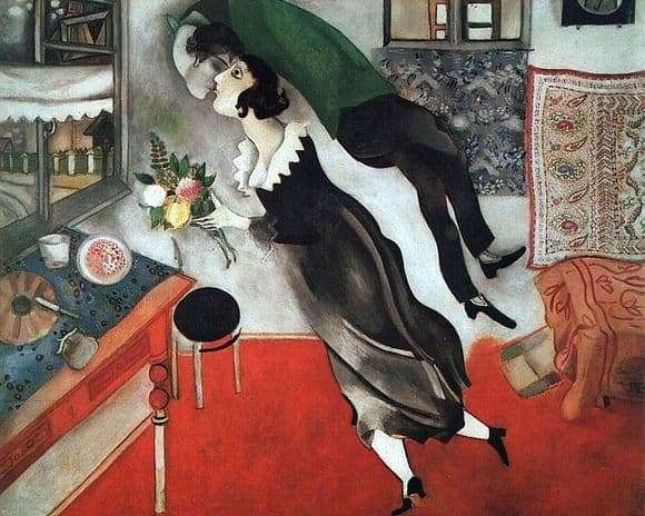 Description of the painting by Marc Chagall Birthday