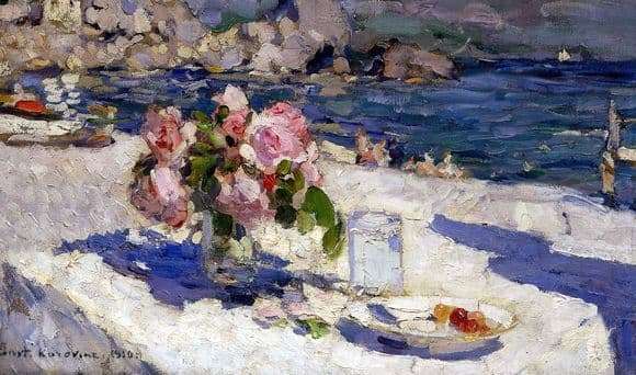 Description of the painting by Konstantin Korovin On the Sea