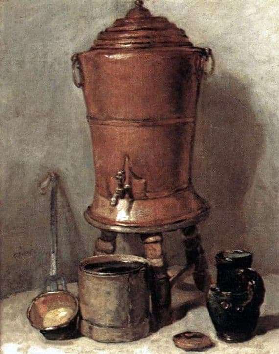 Description of the painting by Jean Baptiste Chardin Copper Water Tank