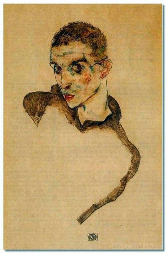 Description of the painting by Egon Schiele Love