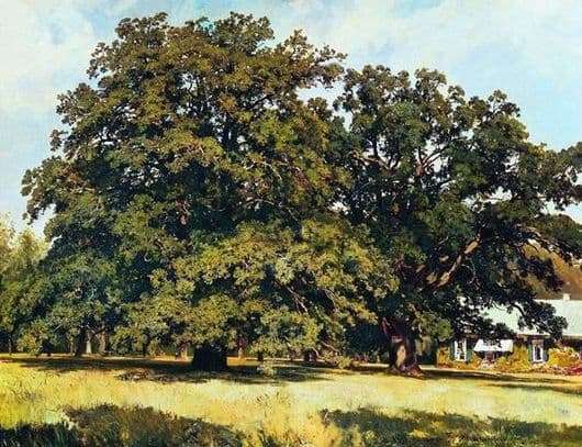 Description of the painting by Ivan Shishkin Mordvin Oaks