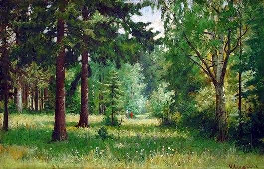 Art Oil Shishkin Ivan Ivanovich Forest in Mordvinova nice summer Hand painted 