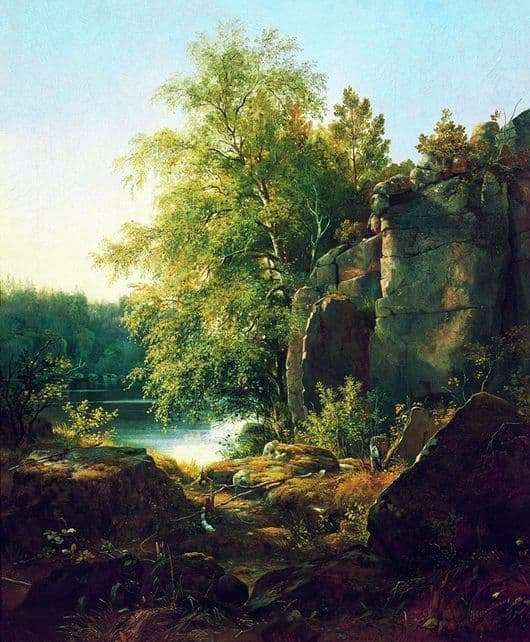 Description of the painting by Ivan Shishkin View on the island of Valaam