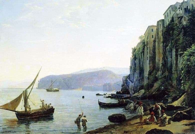 Description of the painting by Sylvester Feodosevich Shchedrin View of Sorrento near Naples
