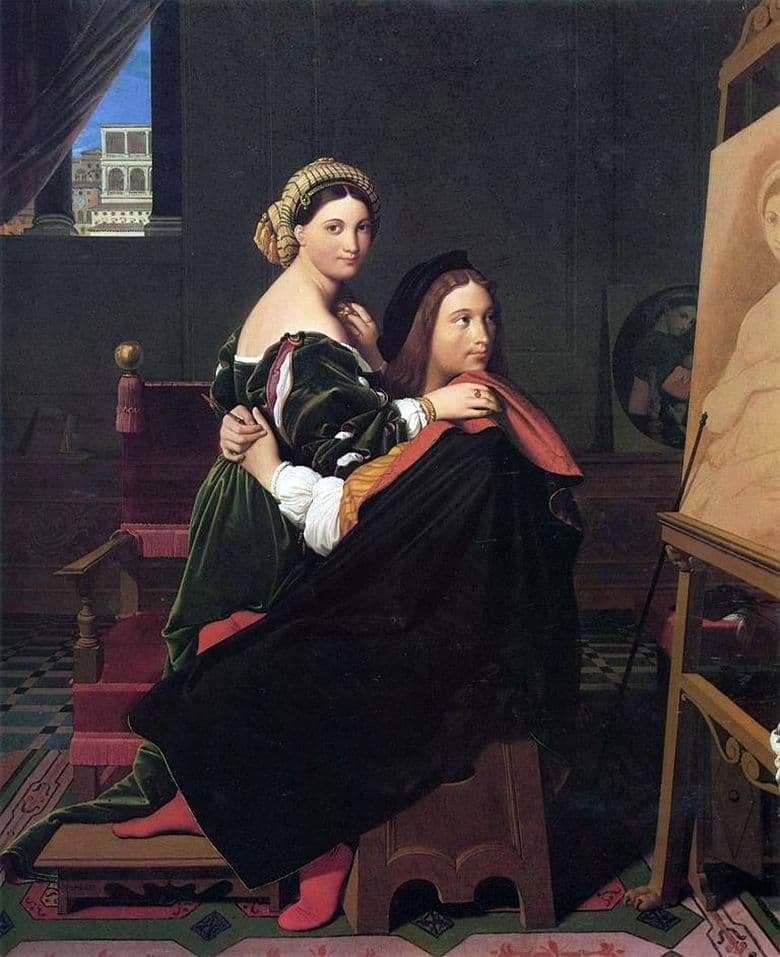 Description of the painting by Jean Auguste Ingres Raphael and Fornarin
