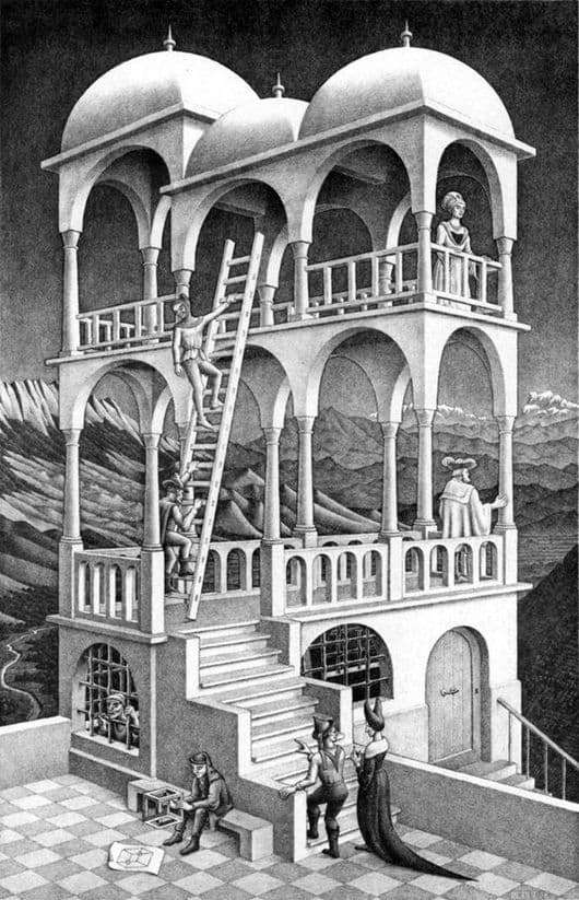 Description of the painting by Maurits Escher Belvedere