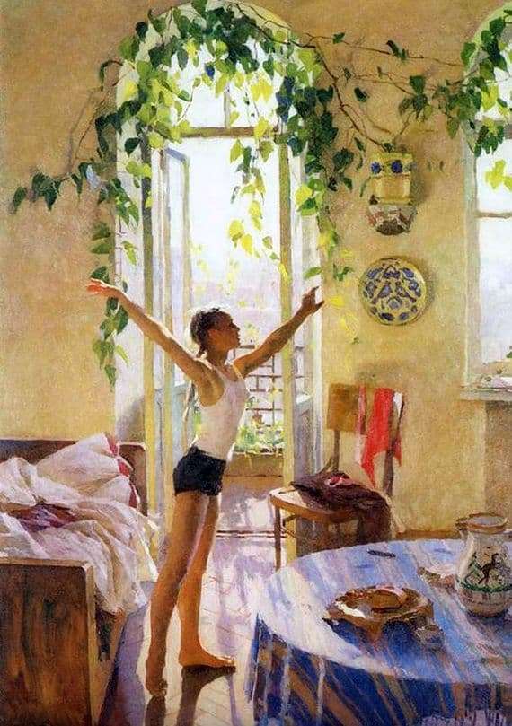 Description of the painting by Tatiana Yablonskaya Morning