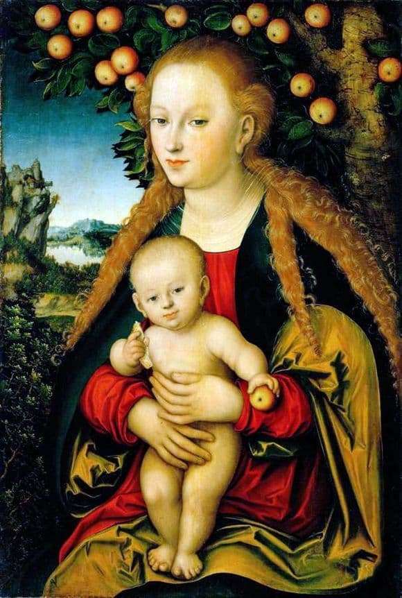 Description of the painting by Lucas Cranach Madonna and Child