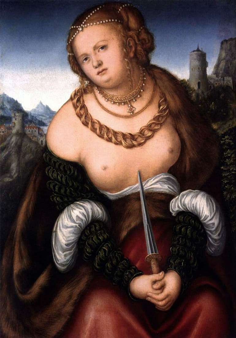 Description of the painting by Lucas Cranach the Elder Lucretia