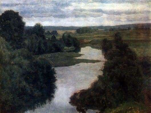 Description of the painting by Nikolay Krymov River