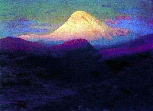 Description of the painting by Arkhip Kuindzhi Elbrus in the evening