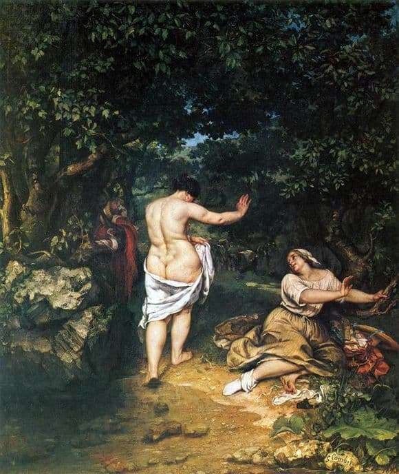 Description of the painting by Gustave Courbet Bathers