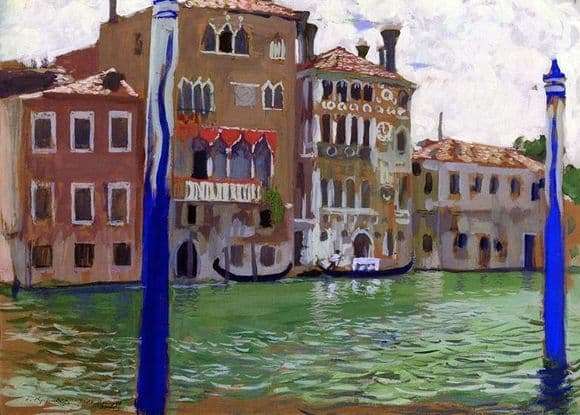 Description of the painting by Boris Kustodiev Venice