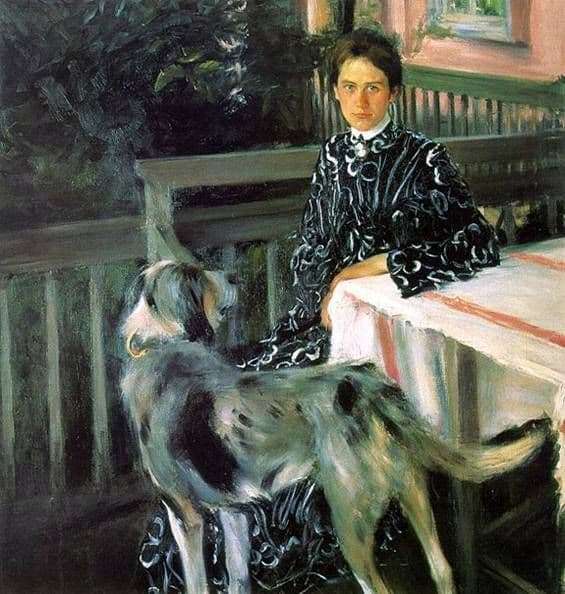 Description of the painting by Boris Kustodiev Portrait of Kustodiev