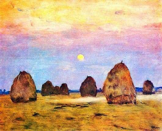 Description of the painting by Isaac Levitan Twilight, stack