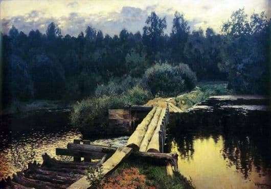 Description of the painting by Isaac Levitan At the pool