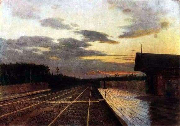 Description of the painting by Isaac Levitan Evening after the rain