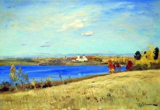 Description of the painting by Isaac Levitan Autumn. River