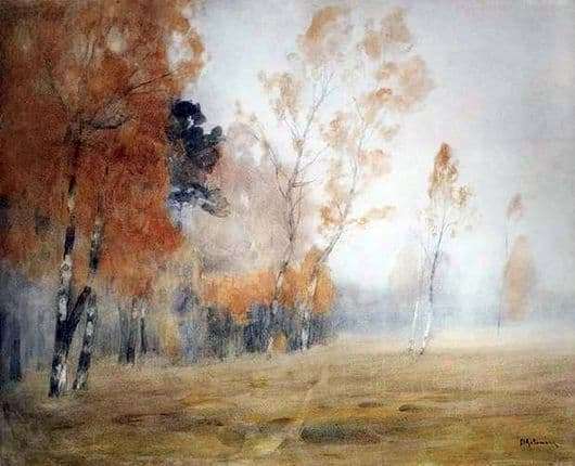 Description of the painting by Isaac Levitan Autumn. Fog