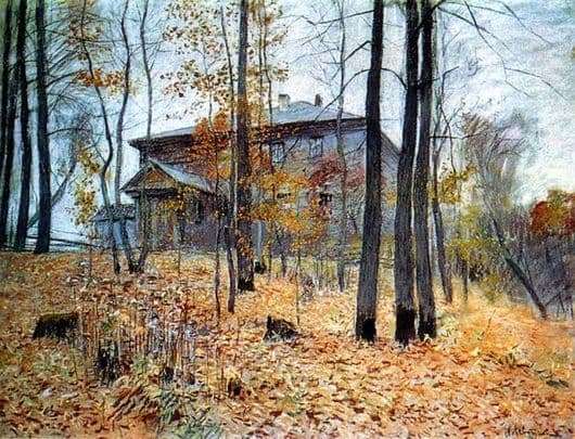 Description of the painting by Isaac Levitan Autumn. Manor
