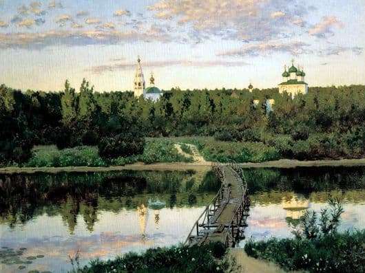 Description of the painting by Isaac Levitan Silent abode