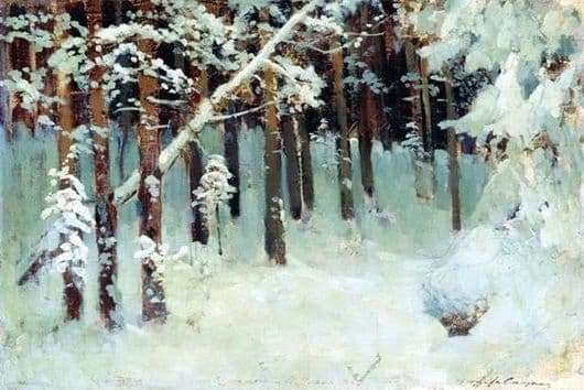 Description of the painting by Isaac Levitan Forest in winter