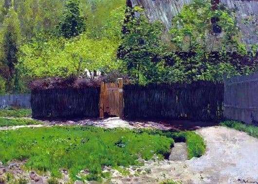 Description of the painting by Isaac Levitan The first green. May