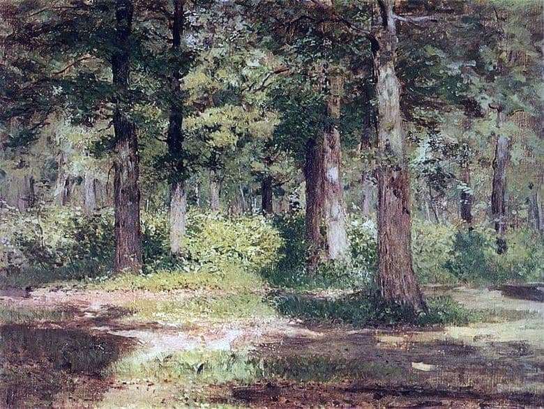 Description of the painting by Isaac Levitan Forest. Sunny day