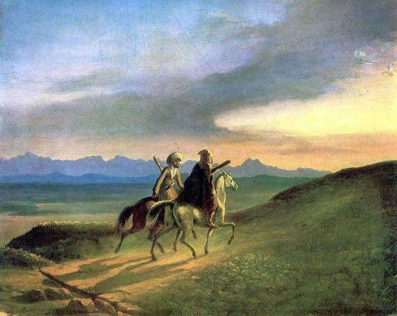 Description of the painting by Mikhail Lermontov Memories of the Caucasus