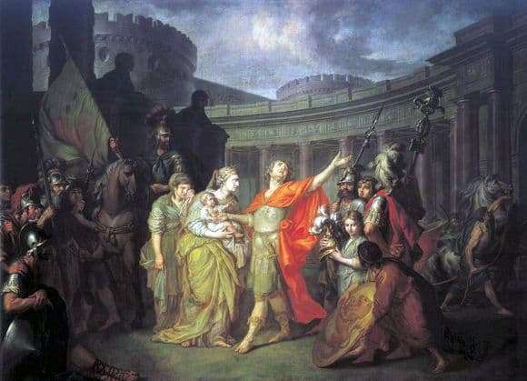 Description of the painting by Anton Losenko Hectors Farewell to Andromache