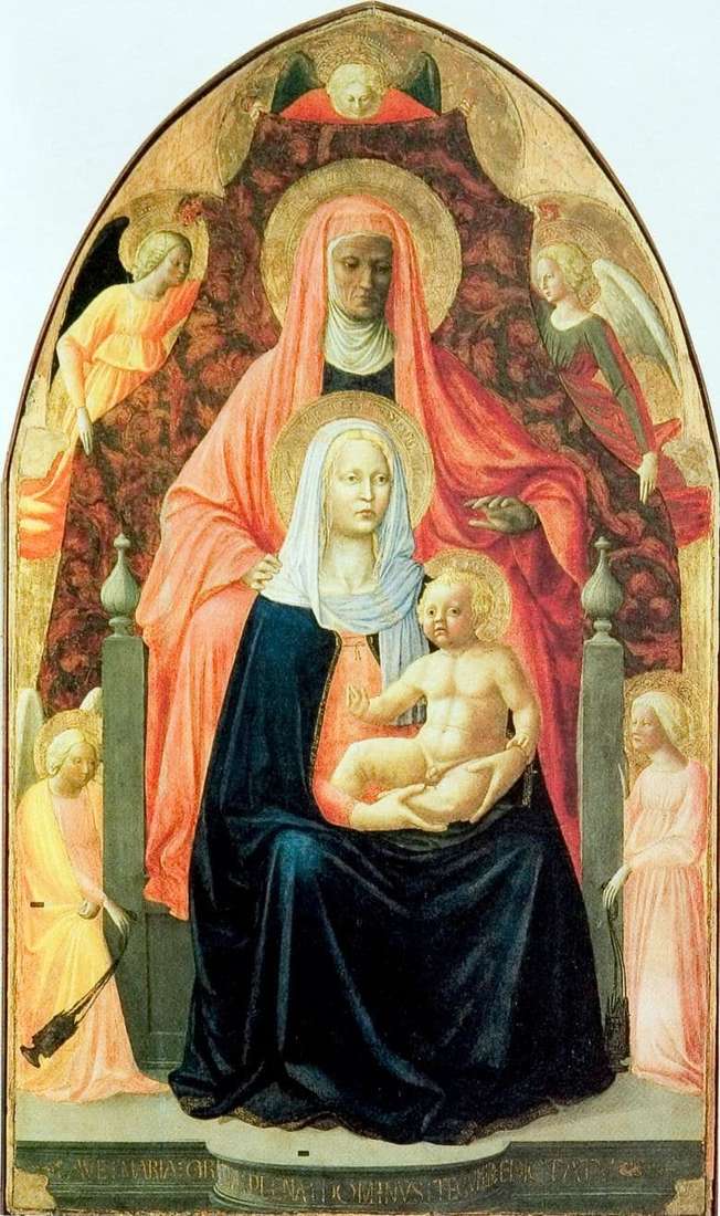 Description of the painting by Masaccio St. Anna with the Madonna and Baby