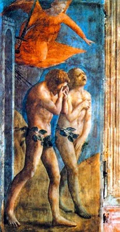 Description of the painting by Masaccio Exile from Paradise