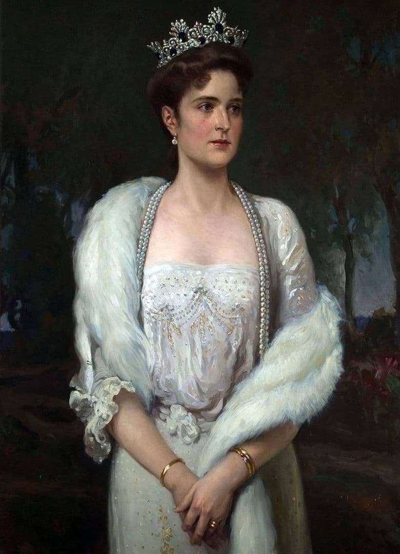 Description of the painting by Alexander Makovsky Portrait of Empress Alexandra Fedorovna