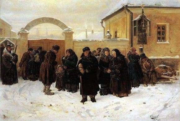 Description of the painting by Vladimir Makovsky Waiting at the fortress