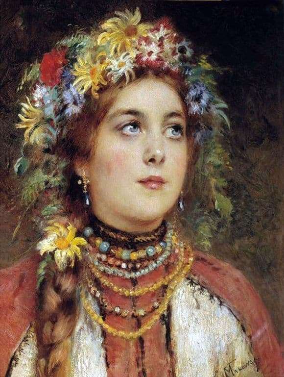 Description of the painting by Vladimir Makovsky Russian Beauty