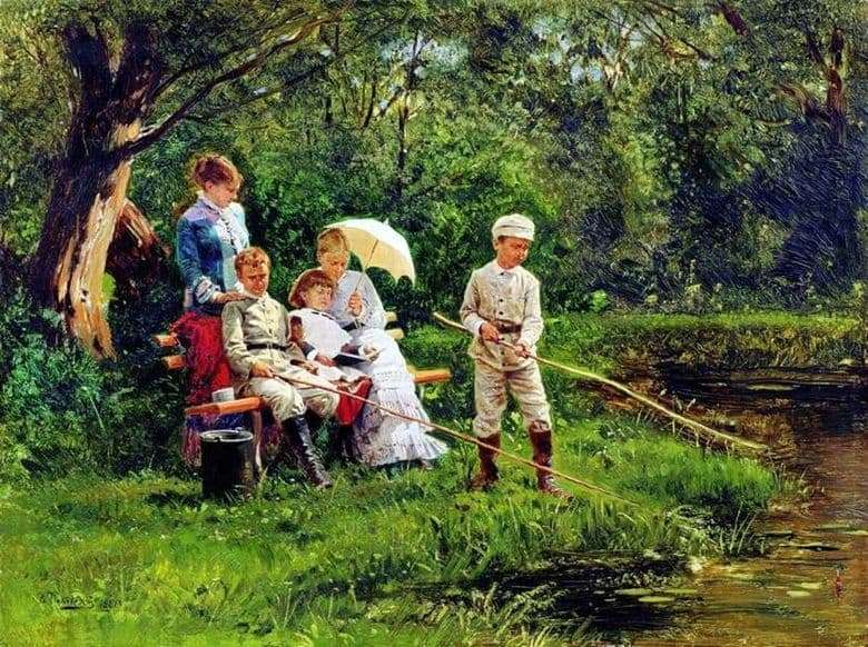 Description of the painting by Vladimir Makovsky On a hot day