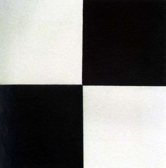 Description of the painting by Kazimir Malevich Four Squares