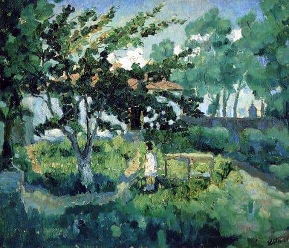 Description of the painting by Kazimir Malevich Summer Landscape