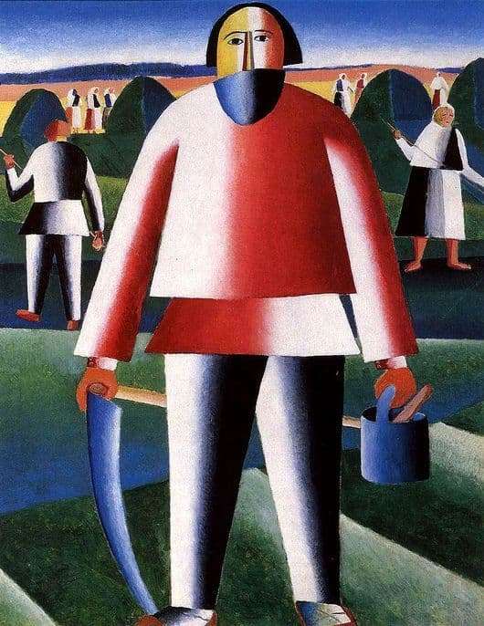 Description of the painting by Kazimir Malevich On the hayfield (Kosar)