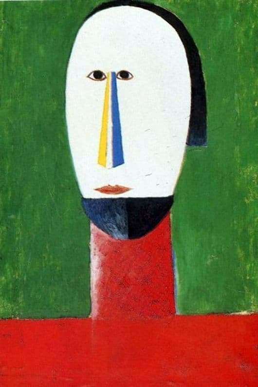 Description of the painting by Kazimir Malevich Head