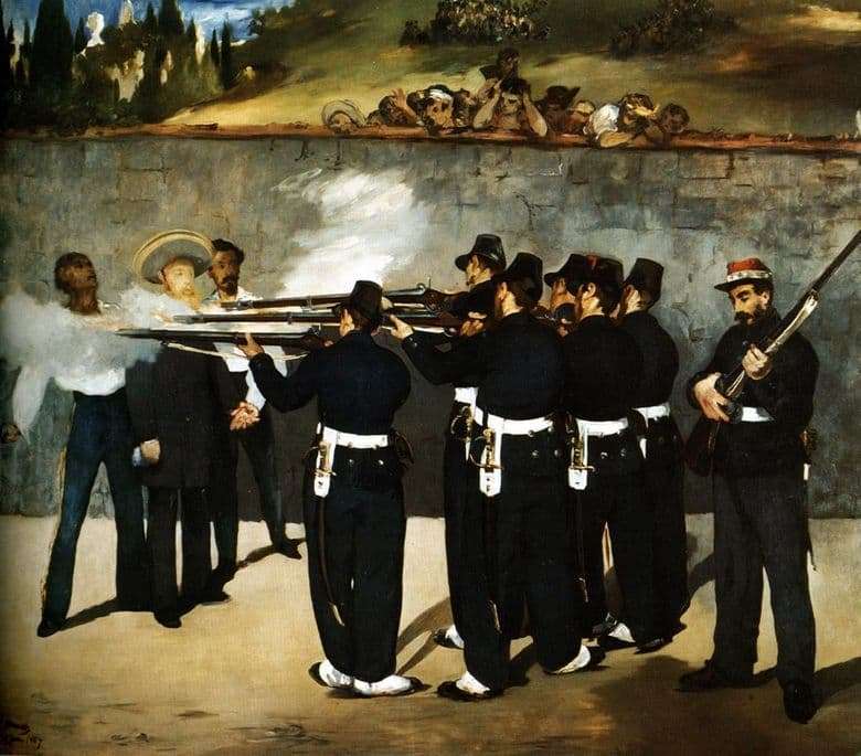 Description of the painting by Edward Manet The shooting of Emperor Maximilian