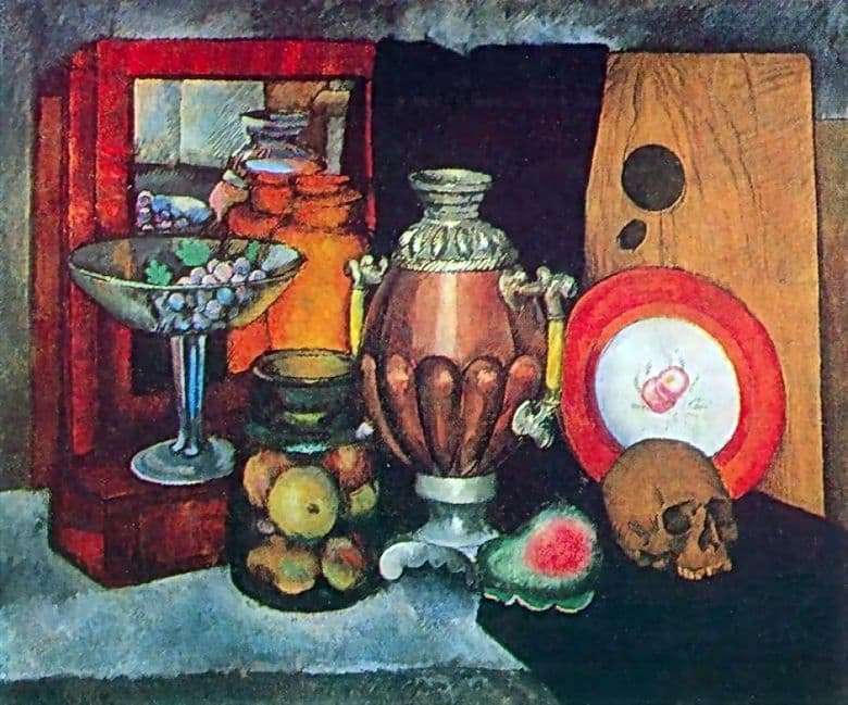 Description of the painting by Ilya Mashkov Still Life with a Samovar