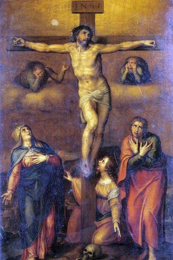 Description of the painting by Michelangelo Buanarroti Crucifixion of Christ