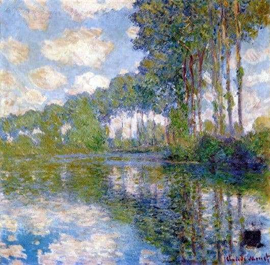 Description of the painting by Claude Monet Topol