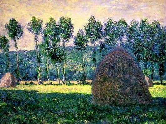 Description of the painting by Claude Monet Haystack in Giverny