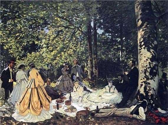 Description of the painting by Claude Monet Breakfast on the grass