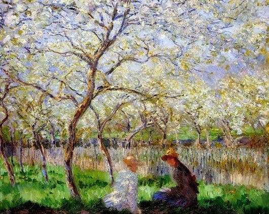 Description of the painting by Claude Monet Spring