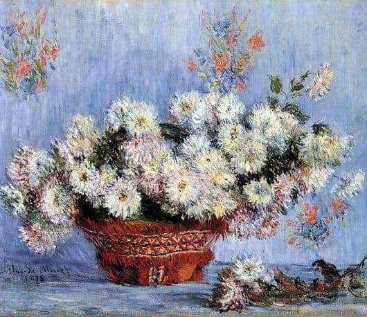 Description of the painting by Claude Monet Chrysanthemums