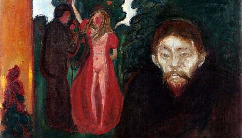 Description of the painting by Edward Munch Jealousy